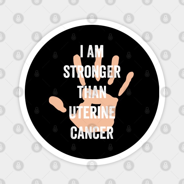 uterine cancer survivor - peach ribbon awareness month - gynecological cancer Magnet by Merchpasha1